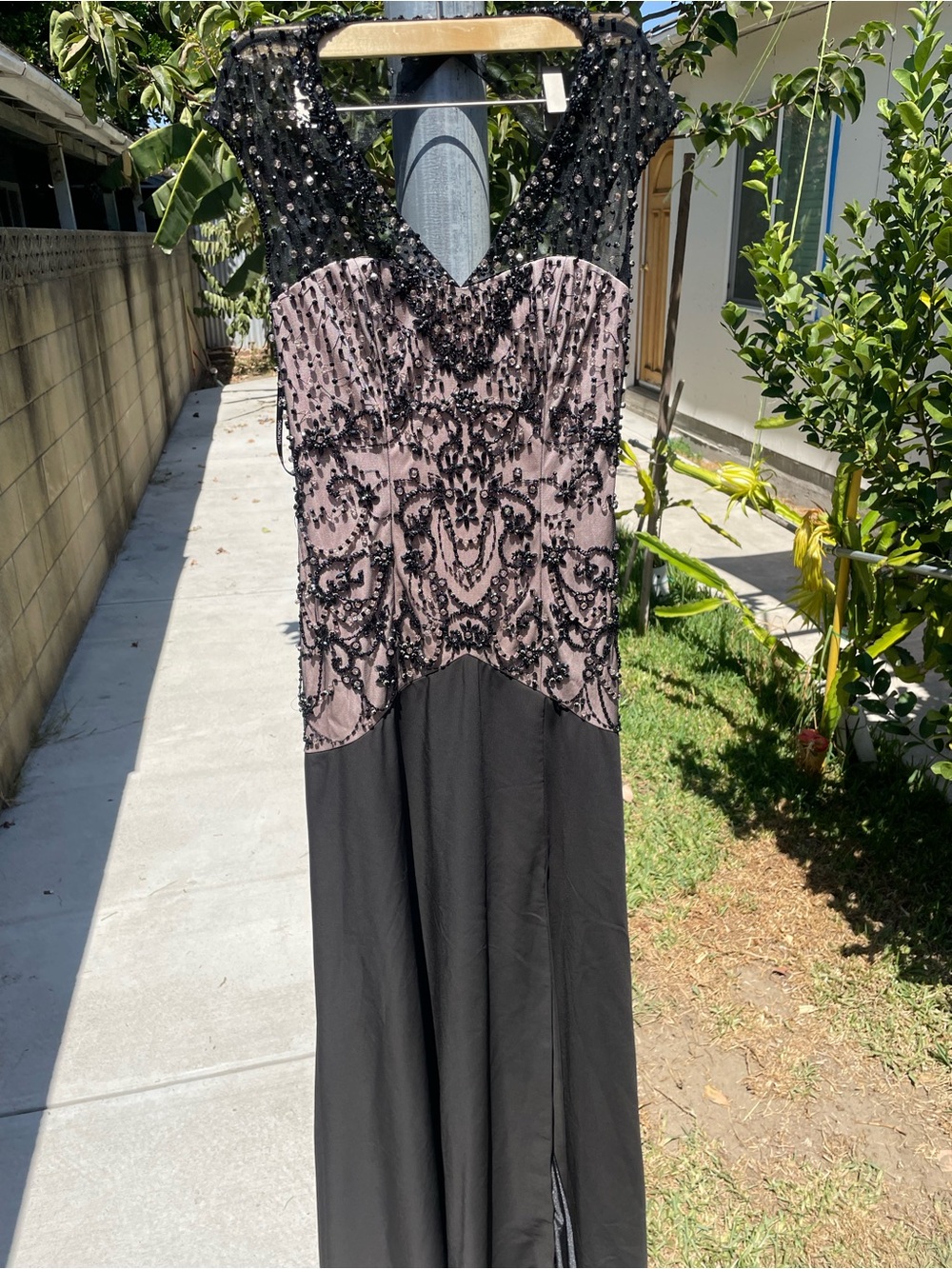 Vintage Sue Wong Beaded Mesh GownY2K Sequin Dress
